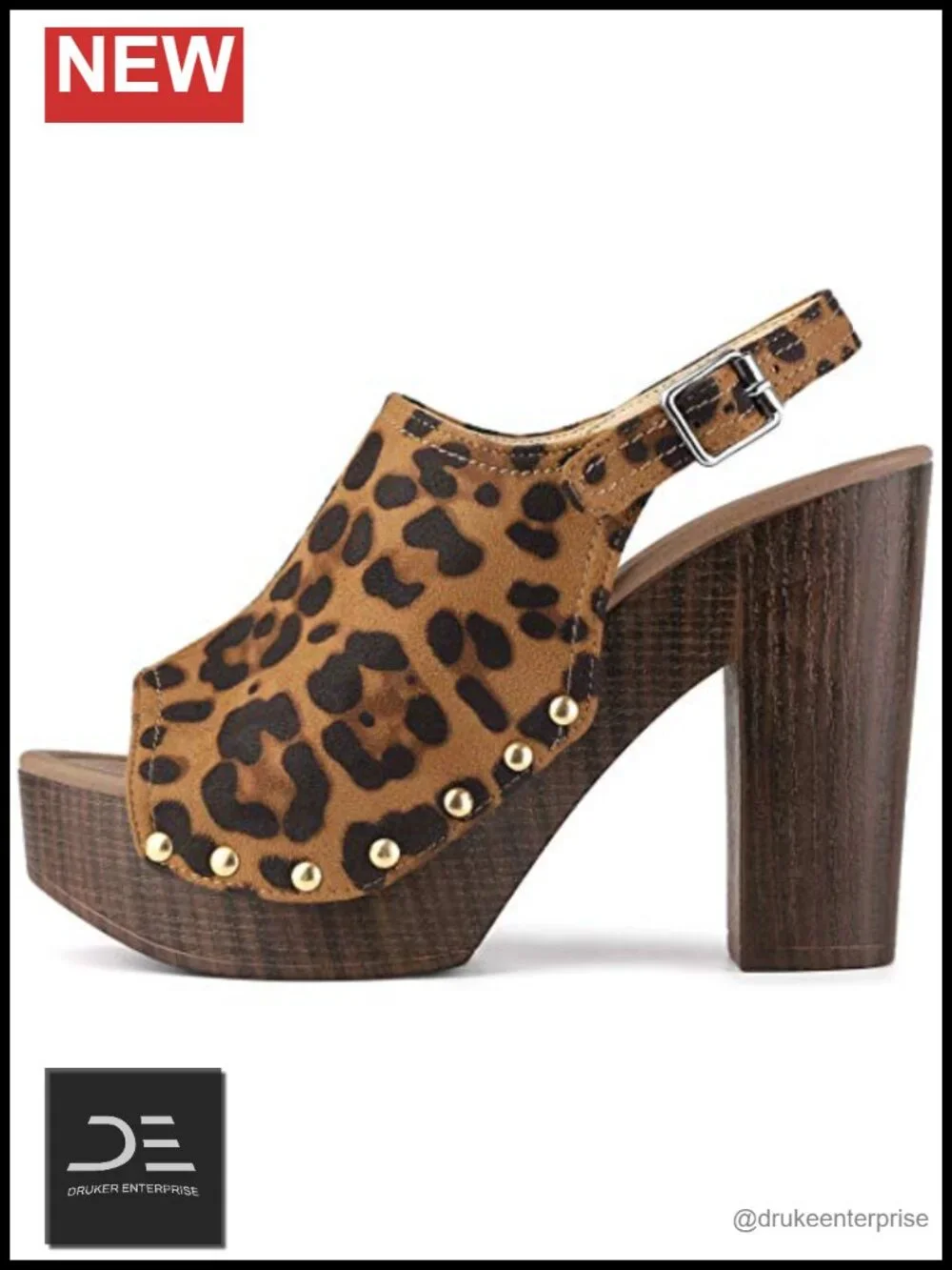 Faux Suede Open Toe Slingback Platform Chunky Heel Sandals